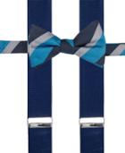 Alfani Blue Bow Tie & Suspender Set, Only At Macy's
