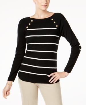 Charter Club Elbow-patch Sweater, Created For Macy's