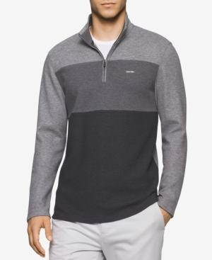 Calvin Klein Men's Colorblocked Quarter-zip Sweatshirt