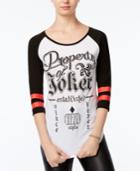 Bioworld Juniors' Suicide Squad Graphic Raglan T-shirt