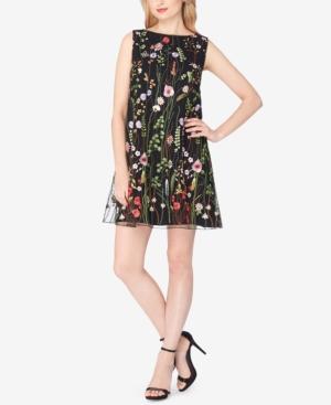 Tahari Asl Embroidered Shift Dress