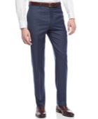 Lauren Ralph Lauren Blue Sharkskin Slim-fit Dress Pants