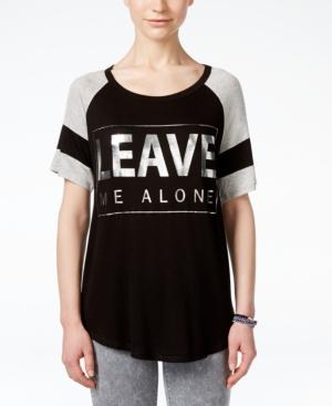 Rebellious One Juniors' Leave Me Alone Graphic T-shirt