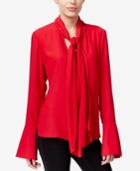 Rachel Rachel Roy Tie-neck Bell-sleeve Blouse, Only At Macy's