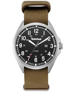 Timberland Men's Raynham Brown Leather Strap Watch 44x48mm Tblgs14829js02as