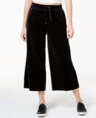 Calvin Klein Performance Velour Wide-leg Cropped Pants