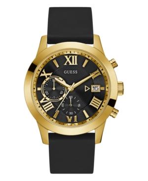 Guess Men's Black Silicone Watch 50mm, Created For Macy's