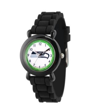 Gametime Nfl Seattle Seahawks Kids' Black Plastic Time Teacher Watch