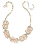 Inc International Concepts Gold-tone Pink Stone Statement Necklace, Created For Macy's