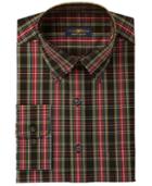 Club Room Men's Classic/regular Fit Tartan Dress Shirt, Created For Macy's