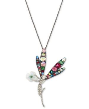 Betsey Johnson Two-tone Crystal Fairy Pendant Necklace, 36 + 3 Extender
