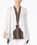 Alfani Mixed-stitch Draped Cardigan, Only At Macy's