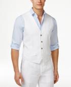 Tasso Elba Men's 100% Linen Vest, Created For Macy's