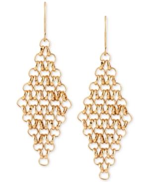 Kenneth Cole New York Gold-tone Mesh Chain Drop Earrings