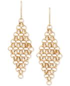 Kenneth Cole New York Gold-tone Mesh Chain Drop Earrings