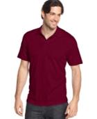 Tasso Elba Short Sleeve Signature Interlock Solid Polo Shirt