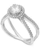 Giani Bernini Cubic Zirconia Crisscross Ring In Sterling Silver, Created For Macy's