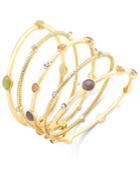 Inc International Concepts Gold-tone Five-piece Stone Bangle Bracelet