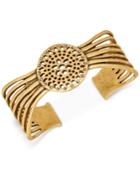 Lucky Brand Gold-tone Openwork Multi-row Cuff Bracelet