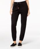 Style & Co Embroidered Knit Jogger Pants, Created For Macy's