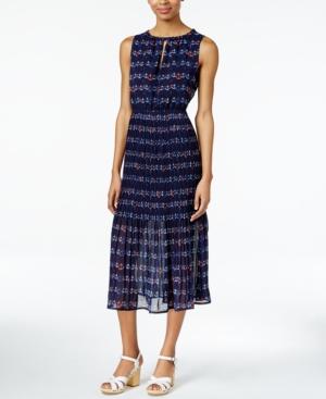 Maison Jules Anchor-print Midi Dress, Only At Macy's