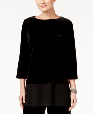 Alfani Velvet Layered-look Top, Created For Macy's