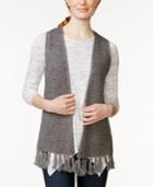 G.h. Bass & Co. Open-front Fringe-trim Vest