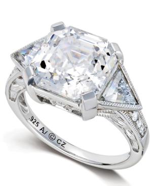 Arabella Sterling Silver Ring, Swarovski Zirconia Engagement Ring (10-1/3 Ct. T.w.)