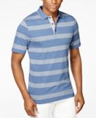 Tasso Elba Men's Striped Tipped Polo, Only At Macy's