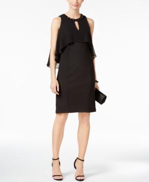 Sl Fashions Embellished Popover Scuba Dress