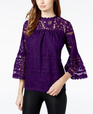 Kensie Floral-lace Illusion Top