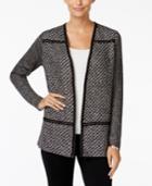 Charter Club Open-front Metallic Cardigan, Only At Macy's