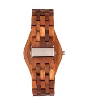 Earth Wood Baobab Wood Bracelet Watch W/date Olive 46mm