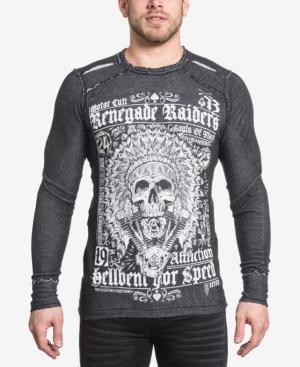 Affliction Men's Long-sleeve Graphic-print Cotton T-shirt