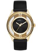 Marc By Marc Jacobs Women's Tether Black Leather Strap Watch 36mm Mbm1376