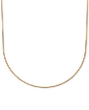 20 Italian Gold Rounded Snake Chain Necklace In 14k Gold