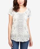 Lucky Brand Paisley-print T-shirt