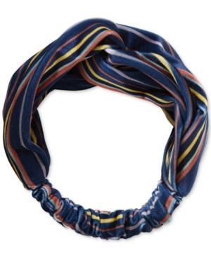 Lucky Brand Stripe-print Velvet Headband, Created For Macy's