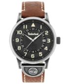 Timberland Men's Cohasset Cognac Brown Leather Strap Watch 45mm