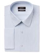 Alfani Men's Performance Teal Stripe French Cuff Dress Shirt, Only At Macy's