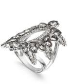 Inc International Concepts Silver-tone Pave & Black Stone Ring, Created For Macy's