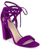 Marc Fisher Fatima Lace-up Block-heel Sandals Women's Shoes