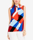Vince Camtuo Printed High-low Blouse