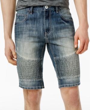 Inc International Concepts Men's Medium Wash Moto Jean Shorts, Only At Macy's