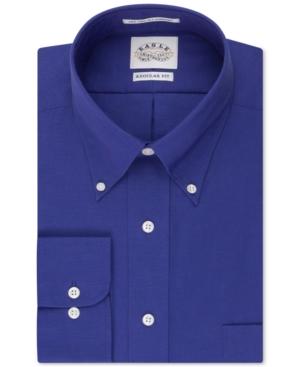 Eagle Non-iron Ink Blue Solid Dress Shirt