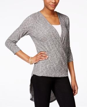 Style & Co. Faux-wrap High-low Top, Only At Macy's
