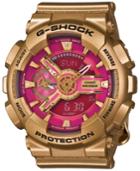 G-shock Women's Analog-digital Gold-tone Resin Strap Watch 49x46mm Gmas110gd-4a1