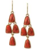 Kenneth Cole New York Gold-tone Stone Chandelier Drop Earrings