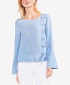 Vince Camuto Lace-up Bell-sleeve Top