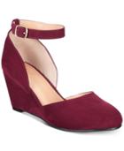 Thalia Sodi Darci Wide-width Ankle-strap Wedge Pumps, Created For Macy's Women's Shoes
